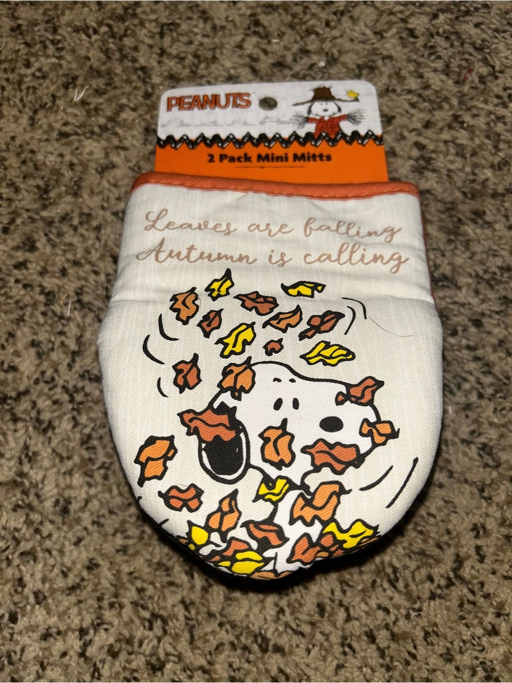 Peanuts Snoopy Fall Oven Mitts